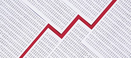 Stock market trend line illustration