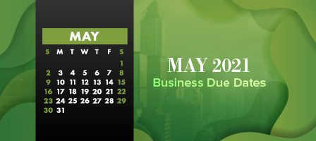 Business calendar for May 2021