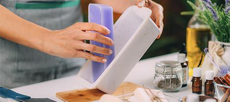 Unmolding handmade soap from a mold