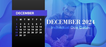 Blue-themed December 2024 calendar design