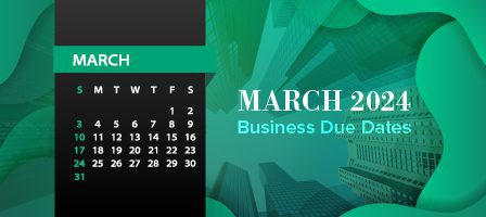 Business deadlines in March 2024 calendar
