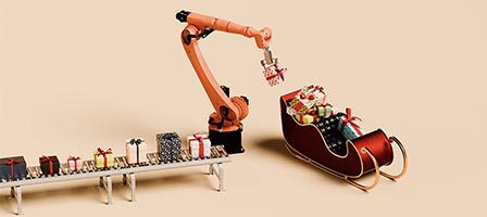 Robotic gift packing for holiday delivery