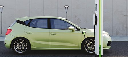 Eco-friendly vehicle being charged