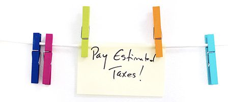 Tax payment reminder hung with clothespins