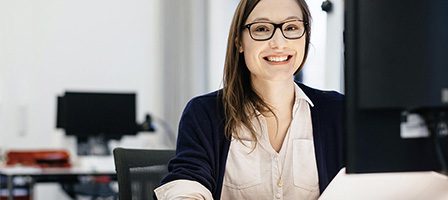 Professional woman in office setting