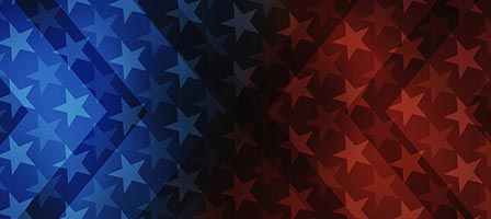 Blue and red star pattern background