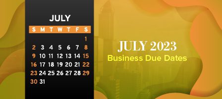 July calendar with due dates