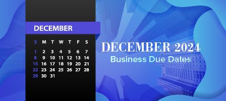December business deadlines and calendar