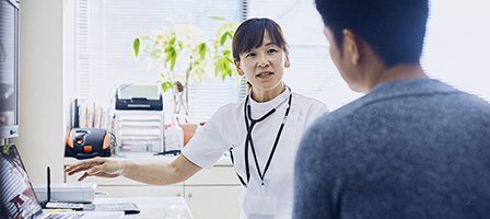 Healthcare discussion in doctor's office