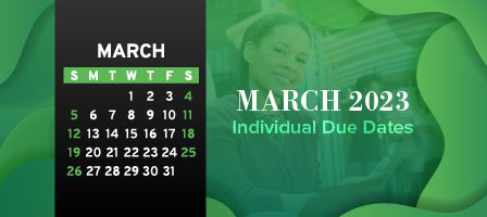 March 2023 schedule reminder graphic