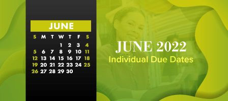 Green-themed June calendar design