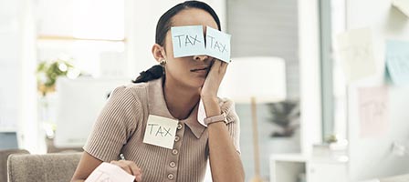 Tax stress with sticky notes