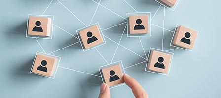 Social connections concept illustration