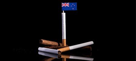 Smoking concept with small flag