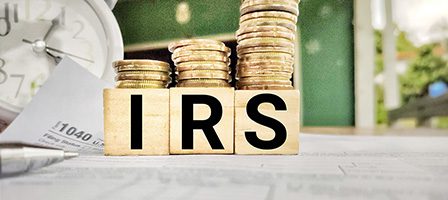 IRS blocks with stacked coins
