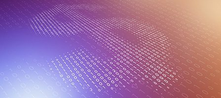 Digital dollar sign with binary code