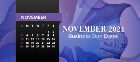 November 2024 calendar with business deadlines