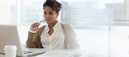 Professional woman in office setting
