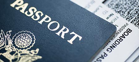 Passport and ticket image