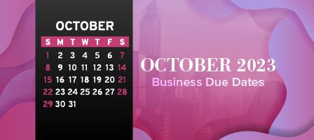 Business due dates in October 2023