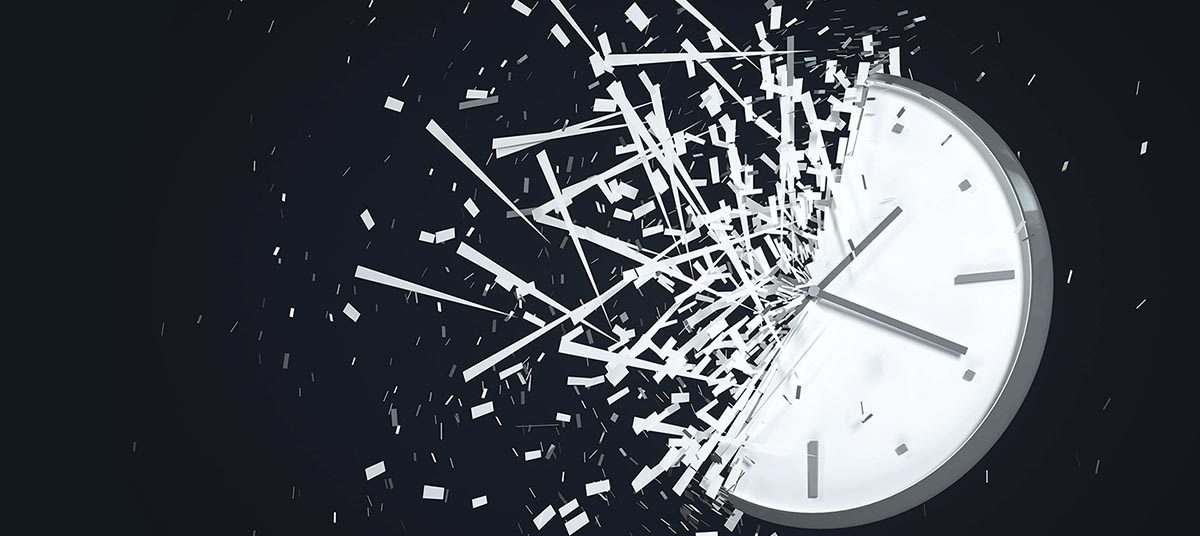 Timepiece breaking apart dramatically