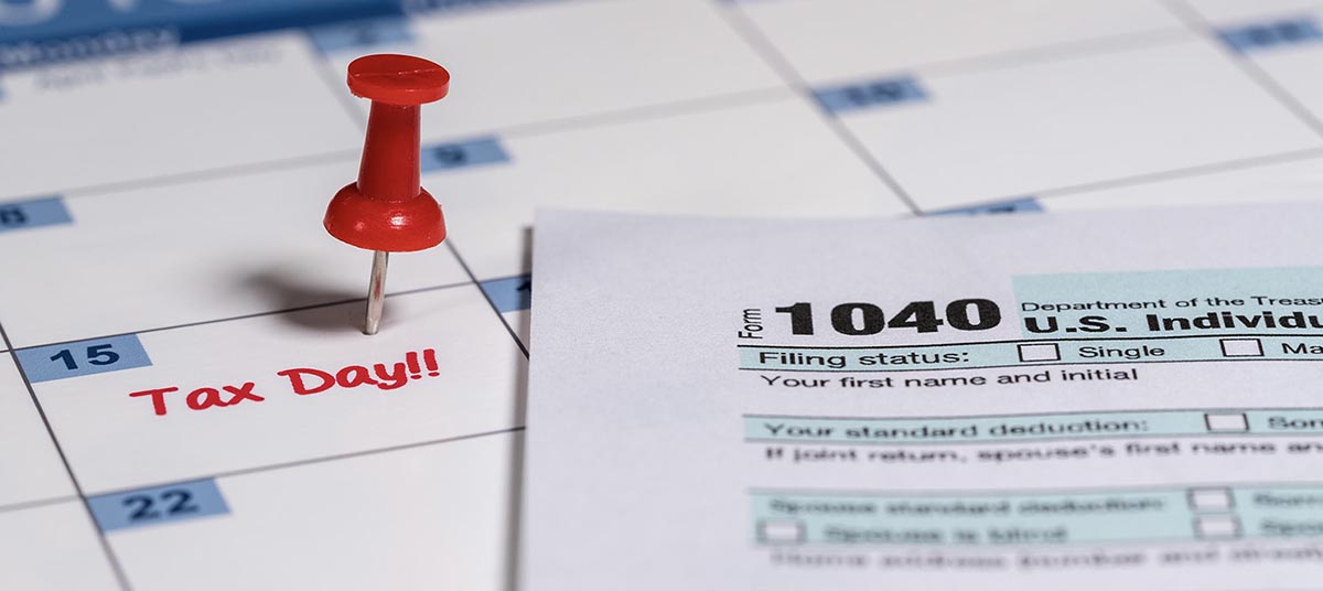 Tax Day marked on calendar