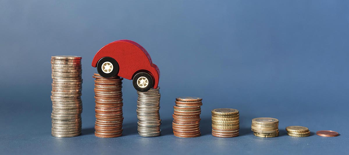 Car climbing coin stacks