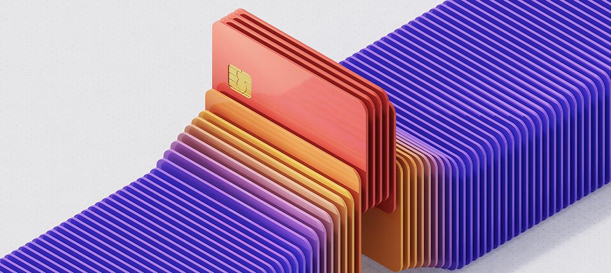 Purple and orange layered abstract art