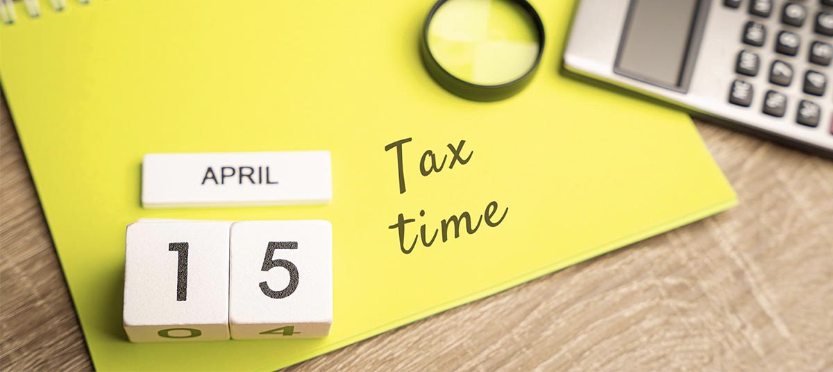 Calculator and tax date blocks