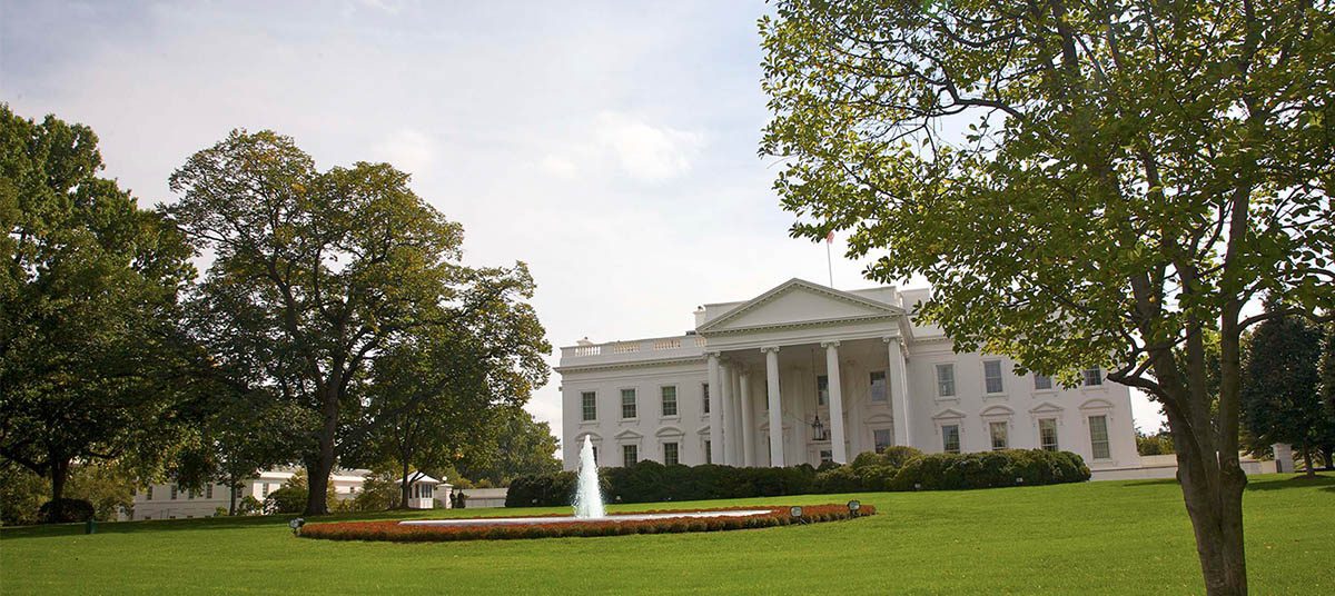 Historic White House exterior view