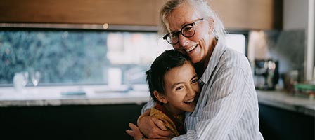 Happy family moment in modern kitchen