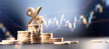 Financial growth concept with coins