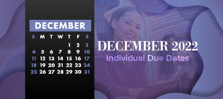 December calendar and individual deadlines