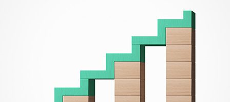 Staircase made of stacked blocks