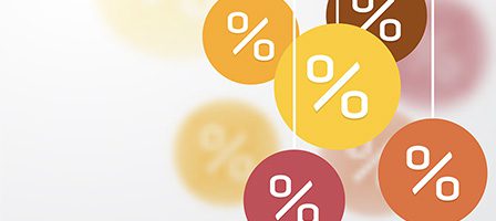Colorful percentage sign graphics