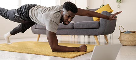 Virtual exercise session at home
