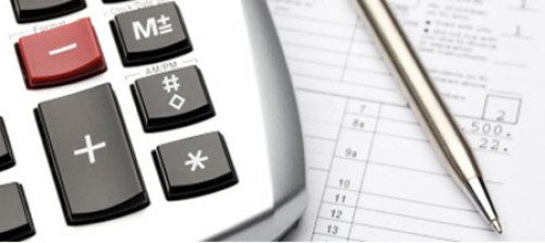 Financial planning tools on desk