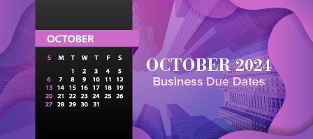 Business schedule for October 2024