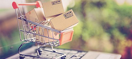 Online shopping concept image