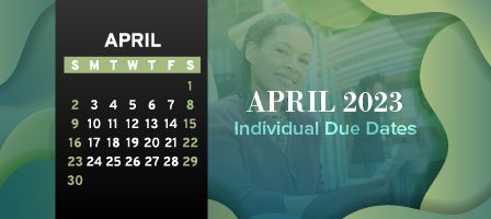 April calendar and due dates reminder