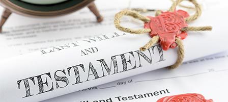 Will document with red wax seal