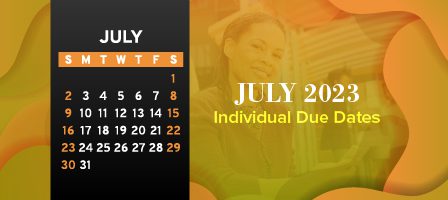 July calendar with important deadlines