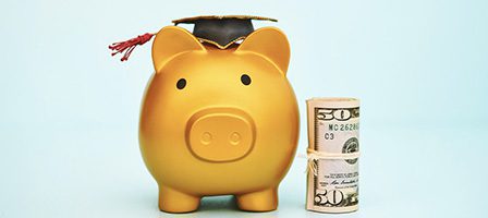 Piggy bank symbolizes education funding